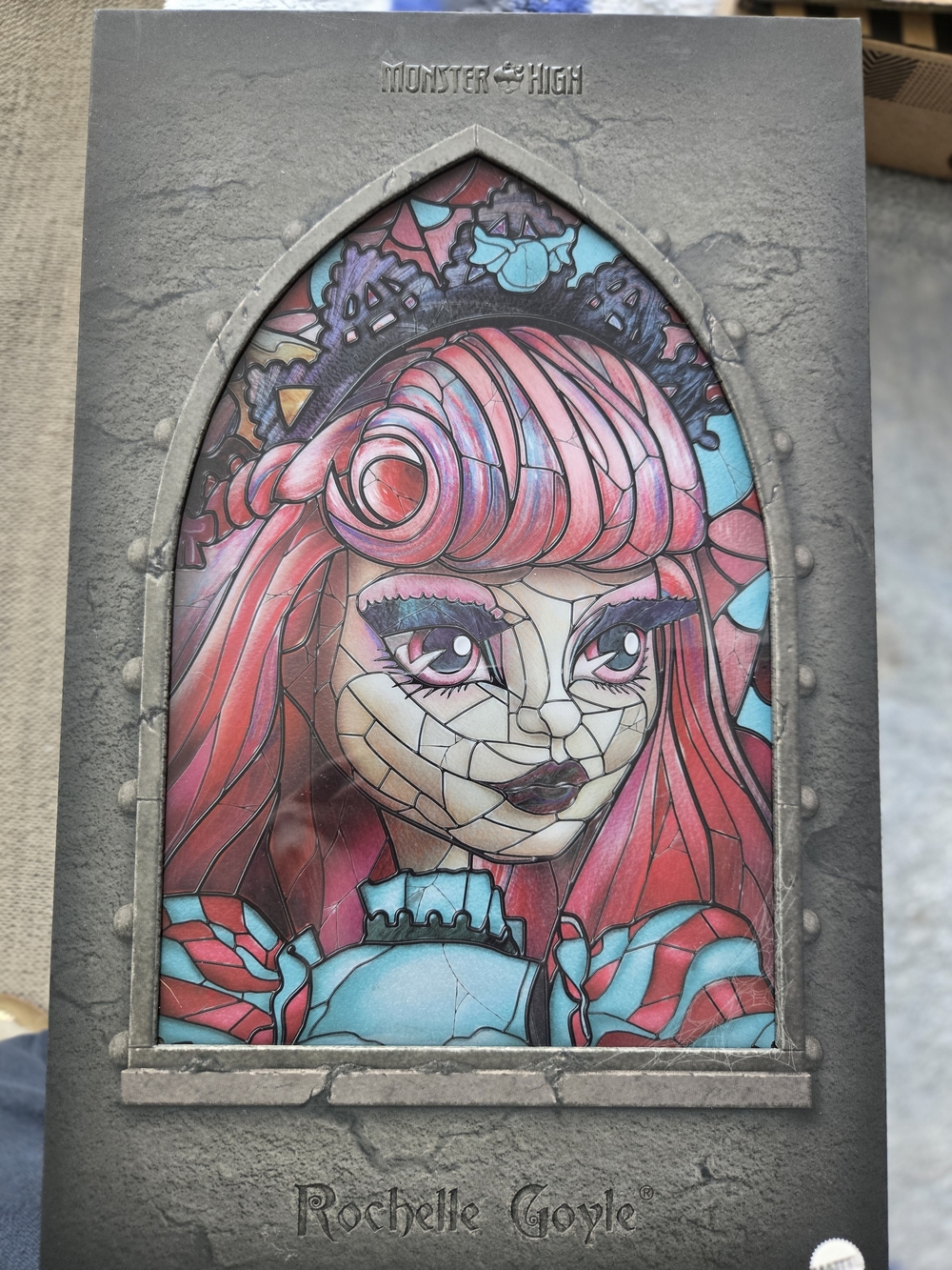 Monster High Rochelle Goyle Wall Art Print in Pink and Teal